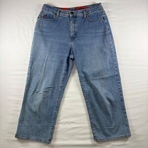 NYDJ Tummy Tuck Jeans‎ Womens 10 Blue Straight Leg Stretch Denim 409L